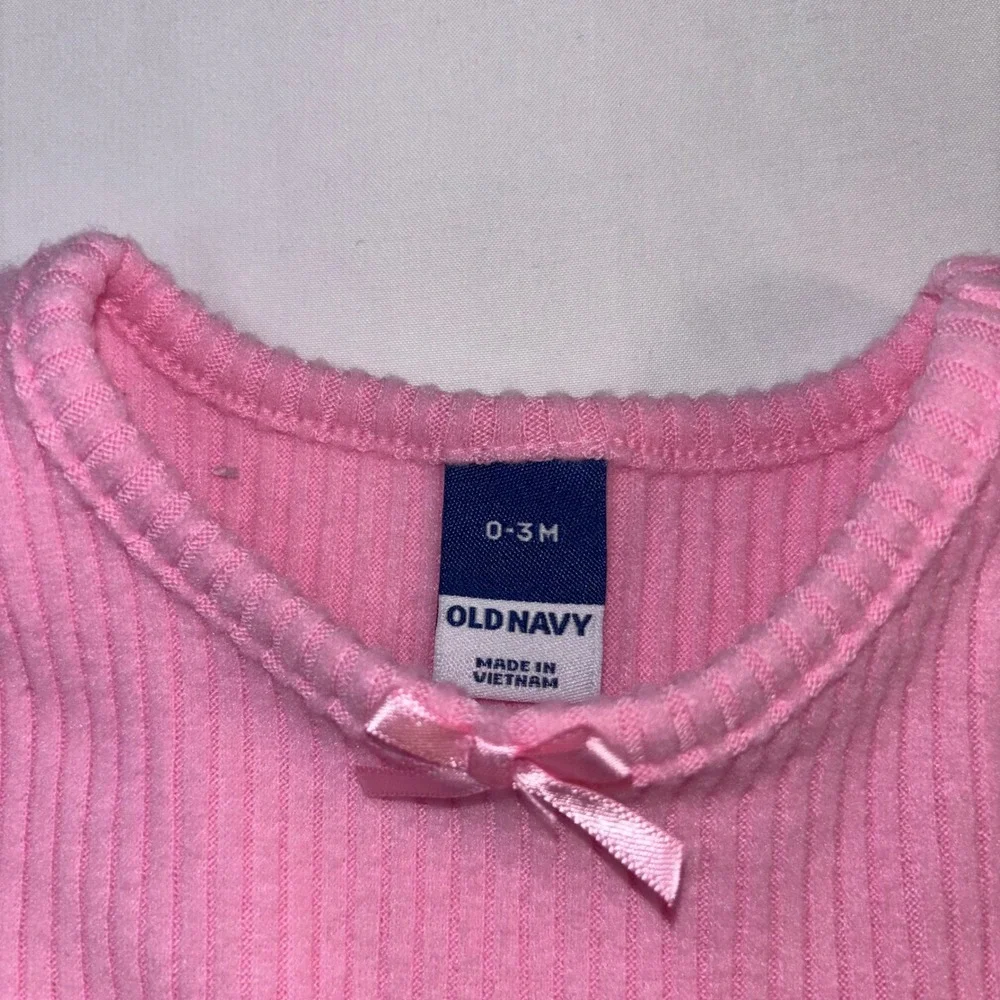 Old Navy Baby‎ Girl Pink Ribbed Heart Tulle Dress 0 3 Months Valentine's Day